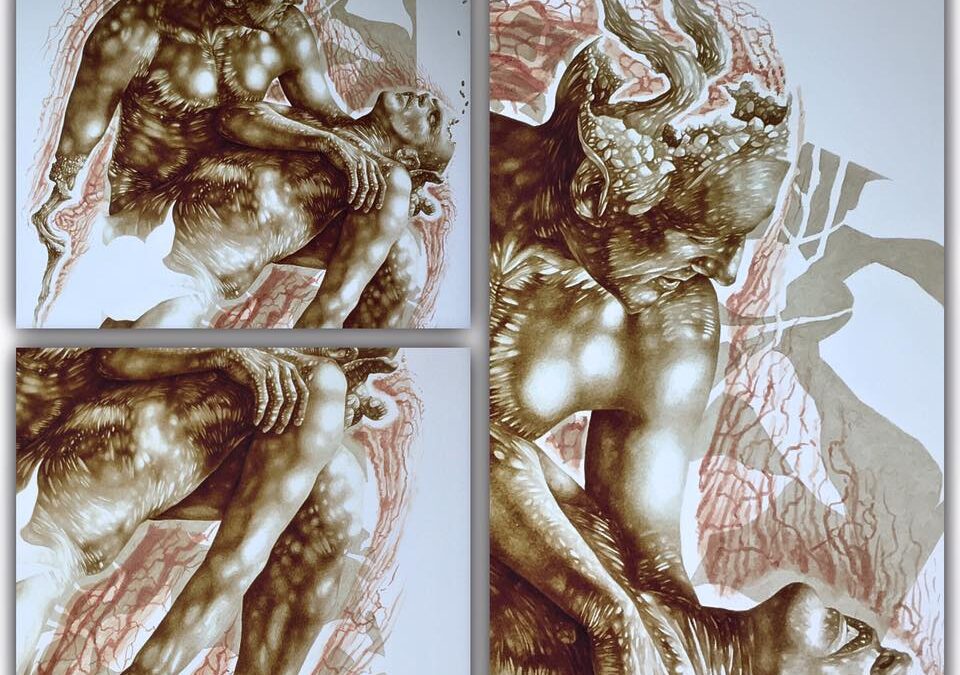 Hand-Painted Print